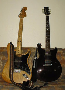 Et billede af mine guitarer